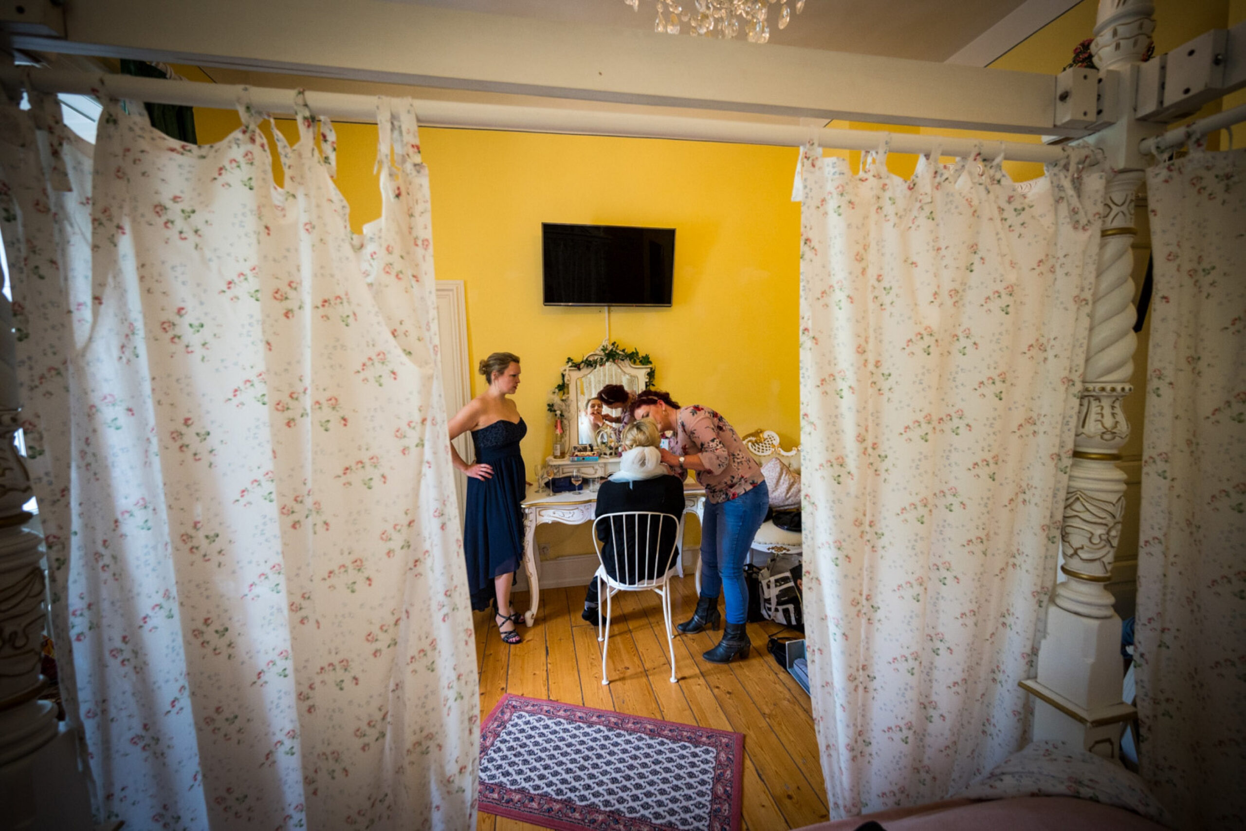 Getting Ready der Braut im Schlosshotel Gedern