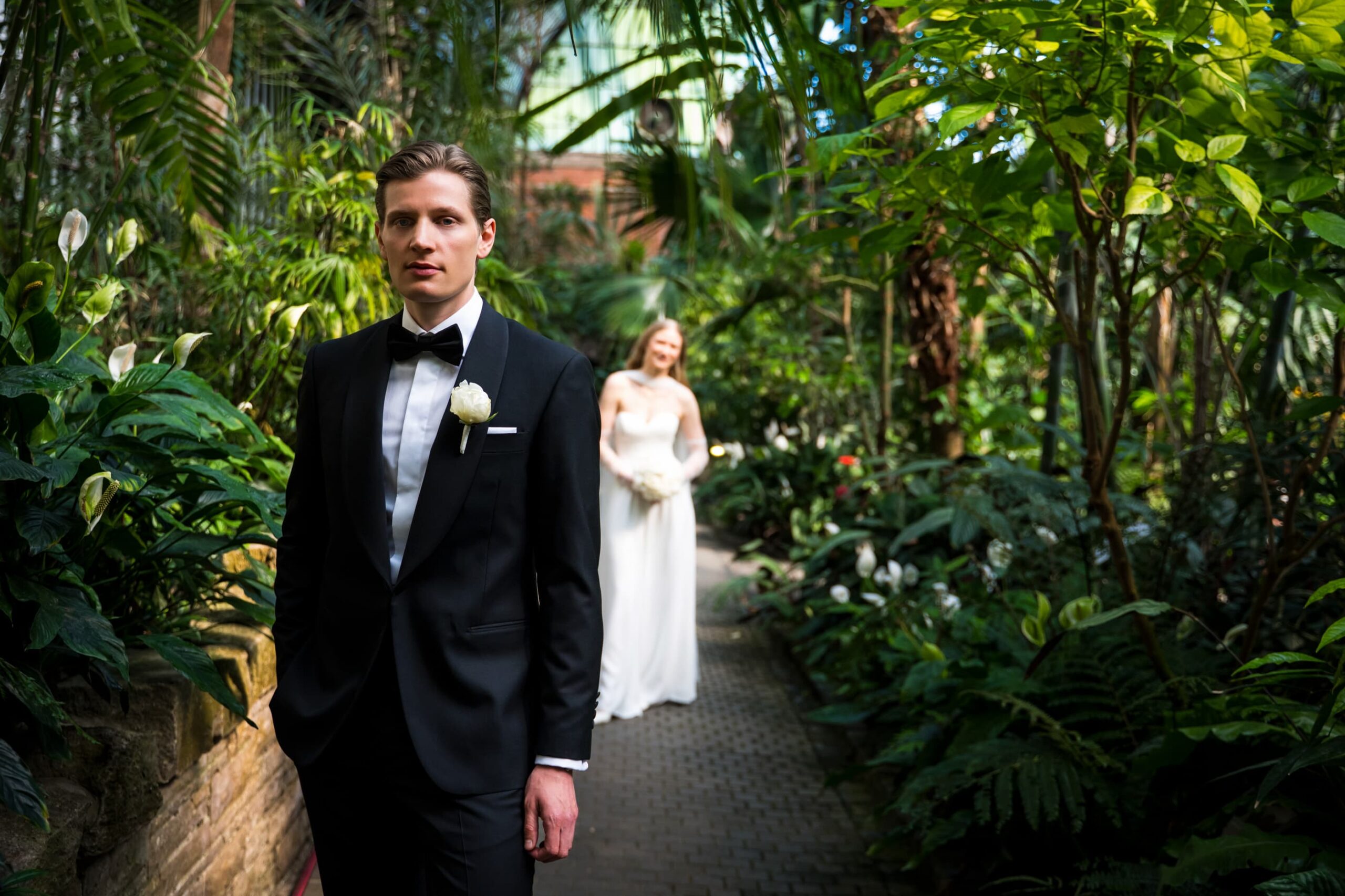 First Look Shooting im Palmengarten Frankfurt am Main. Hochzeitsfotograf Tobias Schnurr