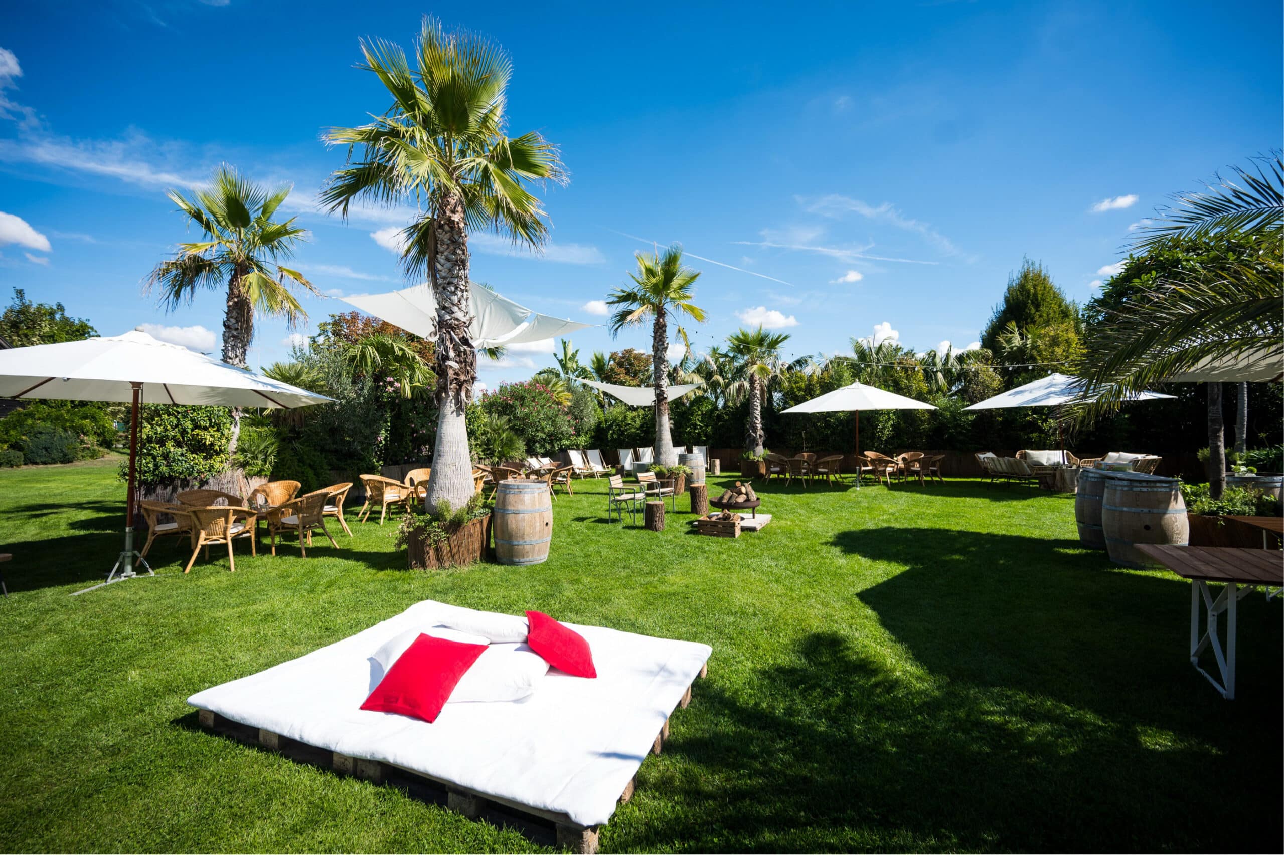 Parkanlage für Hochzeiten des Glashaus Decher in Karben