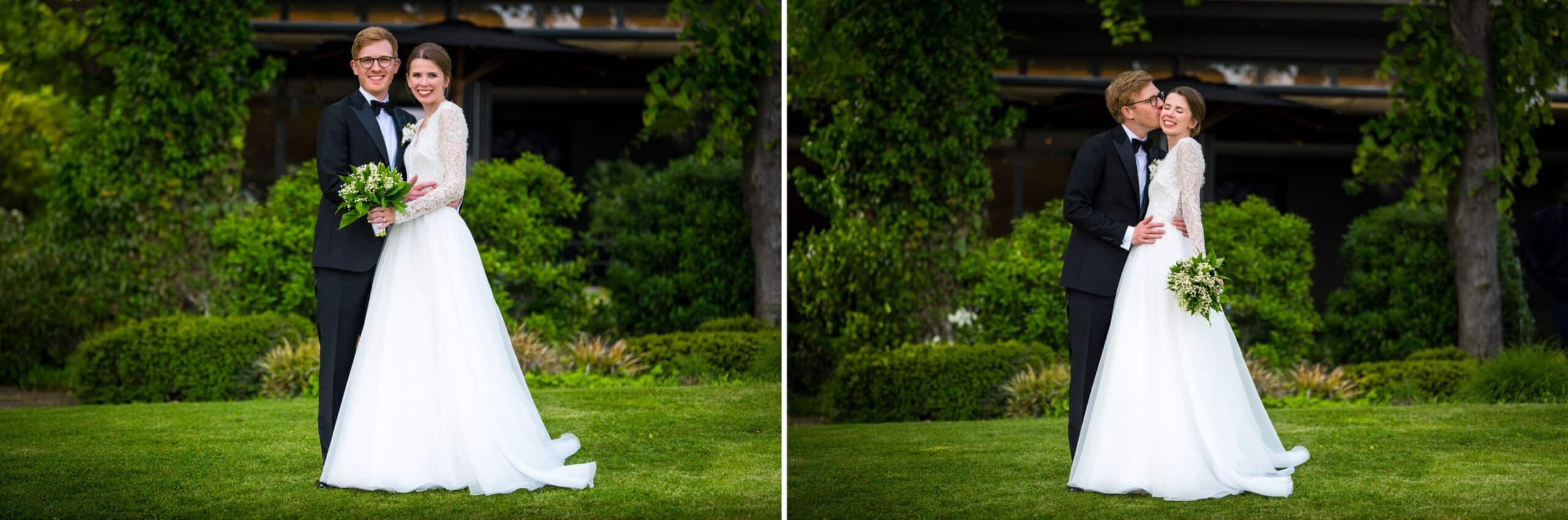 Brautpaarshooting vor dem Pavillon auf Burg Schwarzenstein