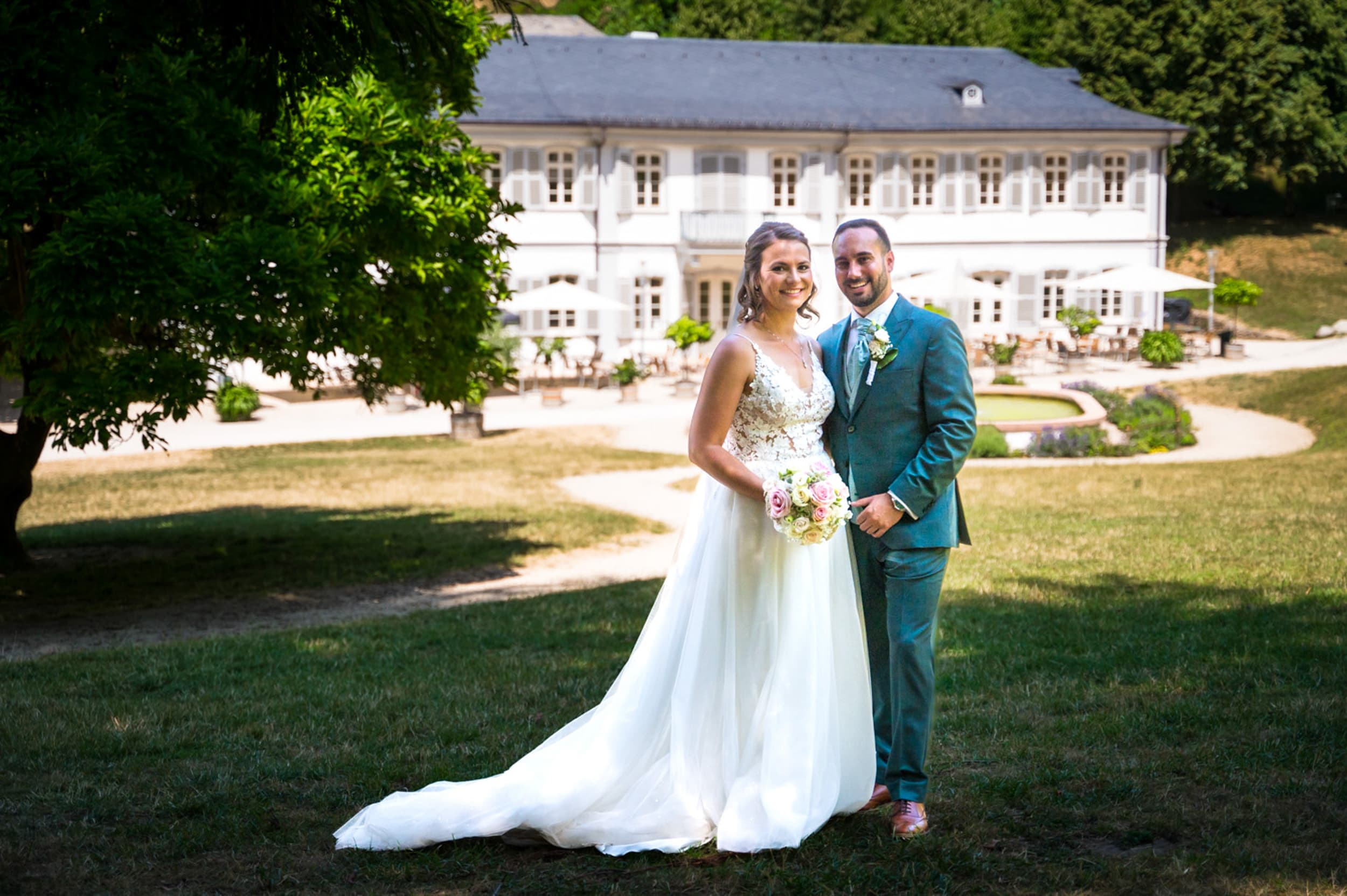 Brautpaar Shooting im Staatspark Fürstenlager in Bensheim - Hochzeitsfotograf Tobias Schnurr
